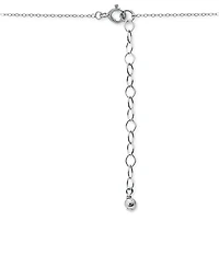 Giani Bernini Pink & White Cubic Zirconia Flower Necklace in Sterling Silver, 16" + 2" extender, Created for Macy's