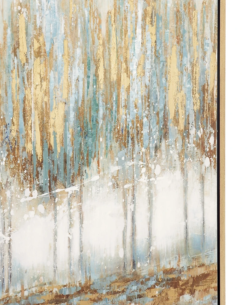 Rosemary Lane Canvas Tree Framed Wall Art with Gold-Tone Frame, 39" x 1" x 39"
