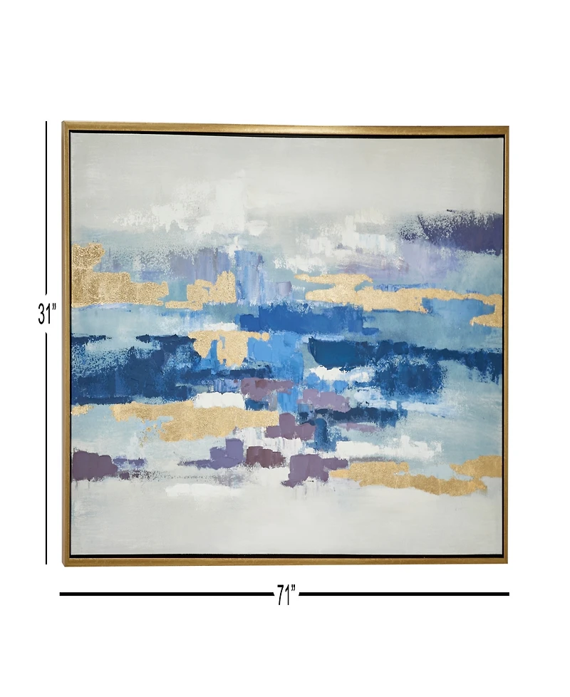 Rosemary Lane Canvas Abstract Framed Wall Art with Gold-Tone Frame, 71" x 2" x 31"