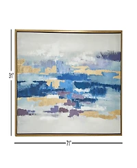 Rosemary Lane Canvas Abstract Framed Wall Art with Gold-Tone Frame, 71" x 2" x 31"