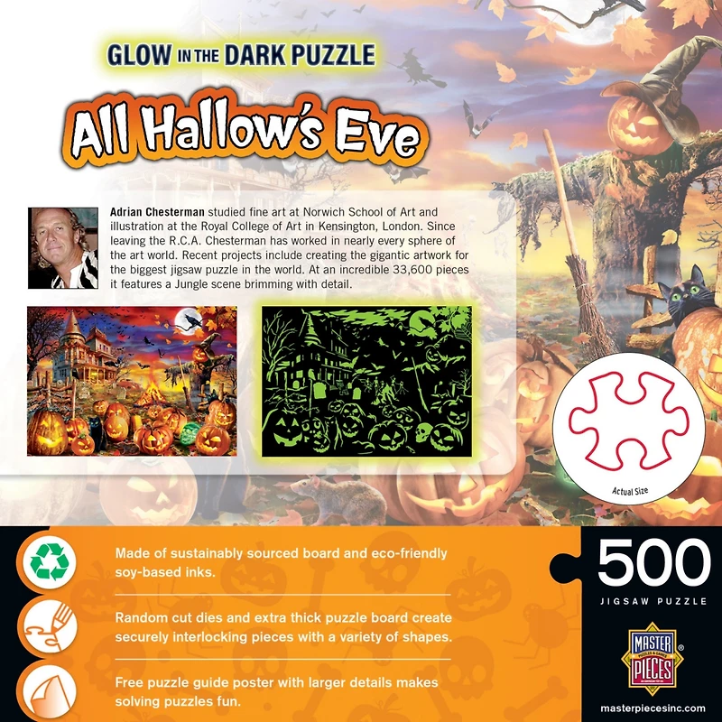 Masterpieces Glow in the Dark All Hallows Eve 500 Piece Jigsaw Puzzle