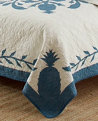 Closeout! Tommy Bahama Home Aloha Pineapple Embroidered Quilt, Full/Queen