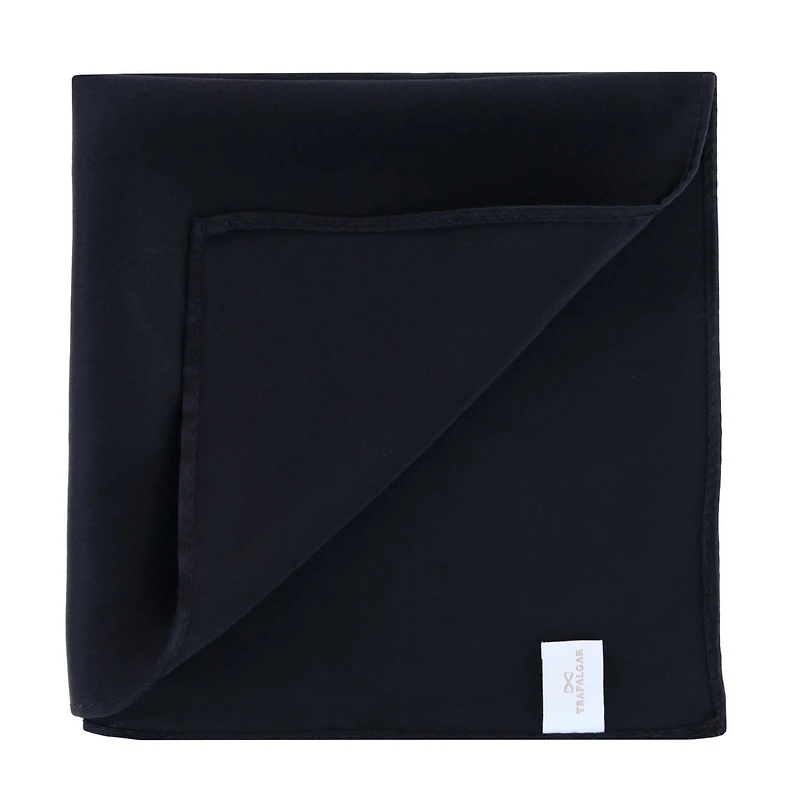 Trafalgar Men's Sutton Solid Color 13 Inch Silk Pocket Square