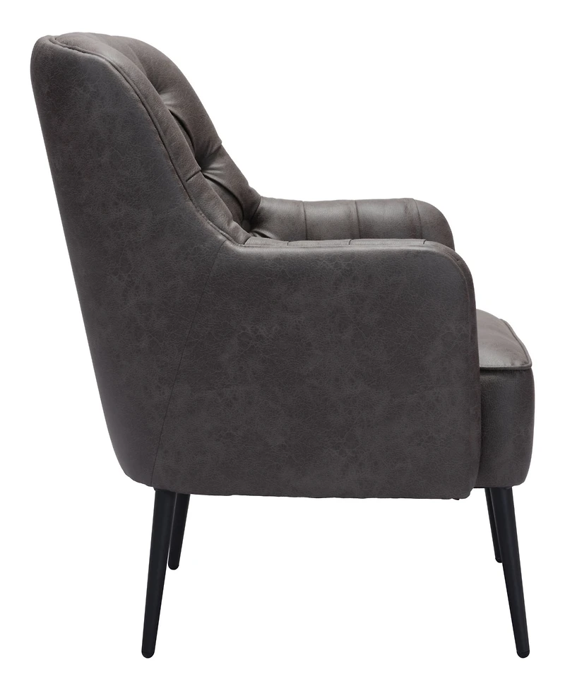 Zuo 35" Steel, Polyester Tasmania Boho Chic Accent Chair