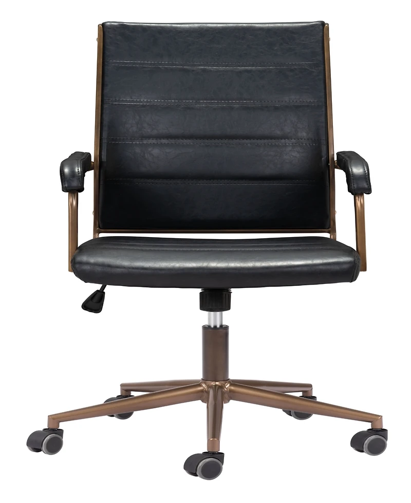 Zuo 41" Steel, Polyurethane Auction Swivel Base Office Chair