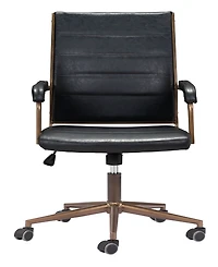 Zuo 41" Steel, Polyurethane Auction Swivel Base Office Chair