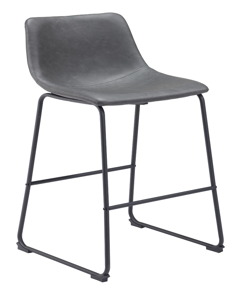 Zuo 39" each, Set of 2 Steel, Polyurethane Smart Bar Chair