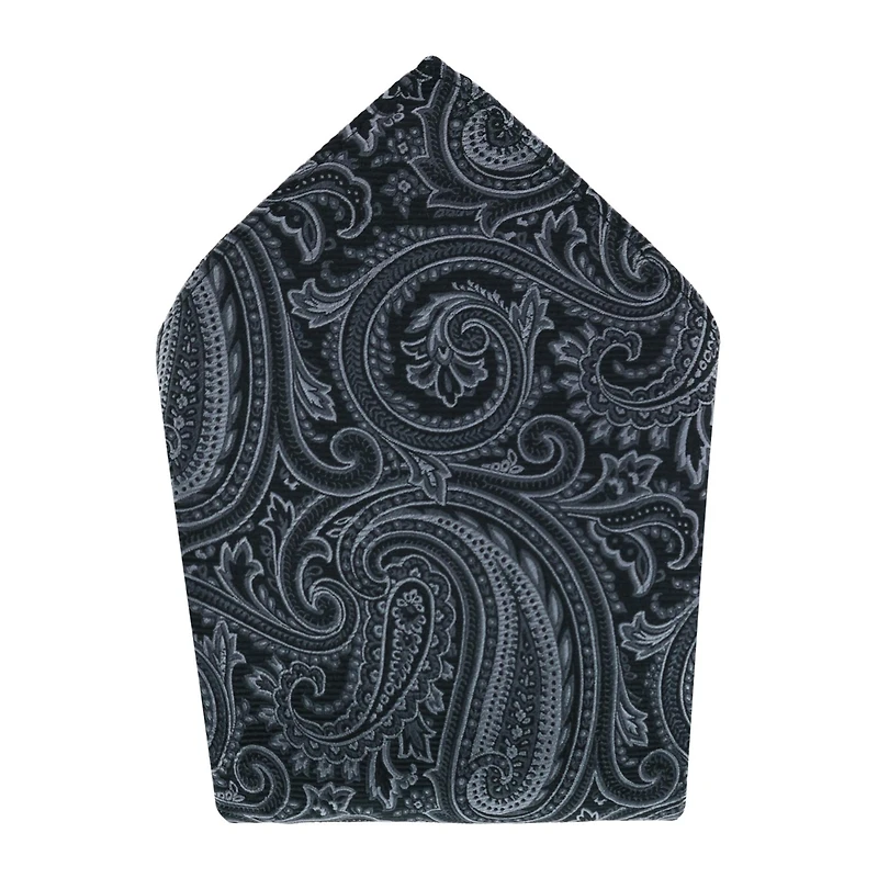 Trafalgar Men's Sobee Paisley Silk Pocket Square