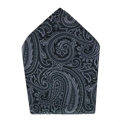 Trafalgar Men's Sobee Paisley Silk Pocket Square