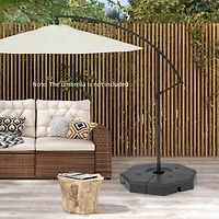 Costway 4PCS Patio Cantilever Offset Umbrella Weights Base Plate Set