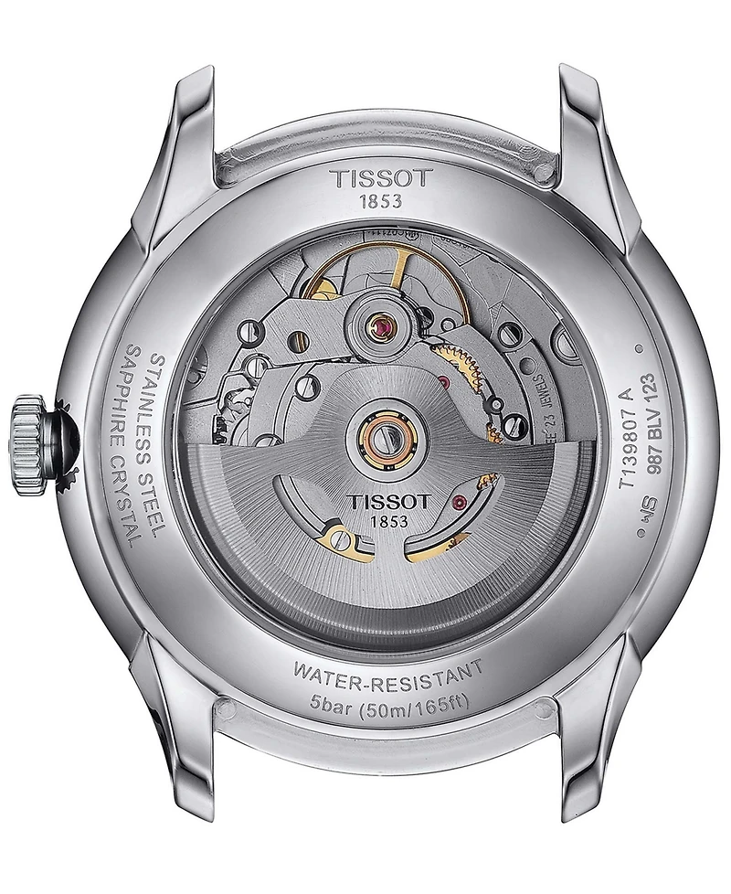 Tissot Unisex Swiss Automatic Chemin des Tourelles Powermatic 80 Stainless Steel Bracelet Watch 39mm
