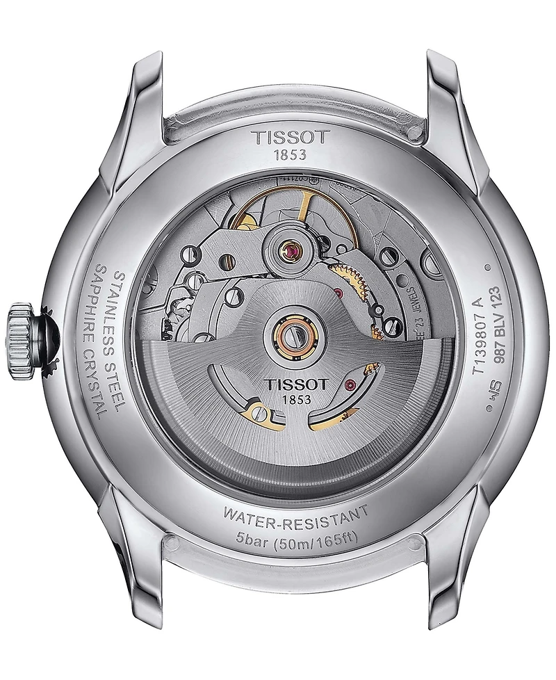 Tissot Unisex Swiss Automatic Chemin des Tourelles Powermatic 80 Stainless Steel Bracelet Watch 39mm