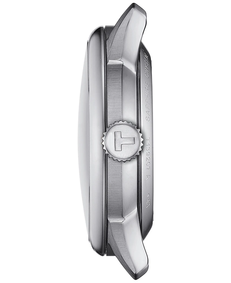Tissot Women's Swiss Automatic Chemin des Tourelles Powermatic 80 Red Leather Strap Watch 34mm