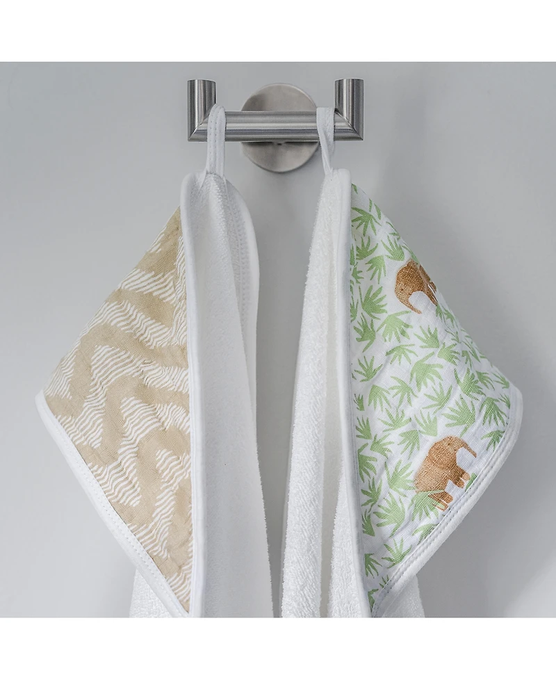 aden by aden + anais Baby Boys or Baby Girls Hooded Bath Towels, Pack of 2