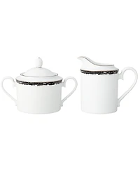 Noritake Rill Sugar and Creamer