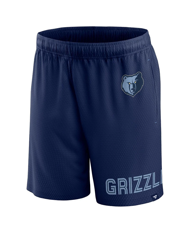 Men's Fanatics Navy Memphis Grizzlies Free Throw Mesh Shorts