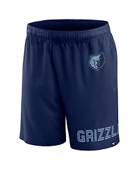 Men's Fanatics Navy Memphis Grizzlies Free Throw Mesh Shorts