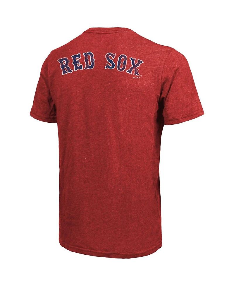 Men's Majestic Threads Red Boston Red Sox Throwback Logo Tri-Blend T-shirt