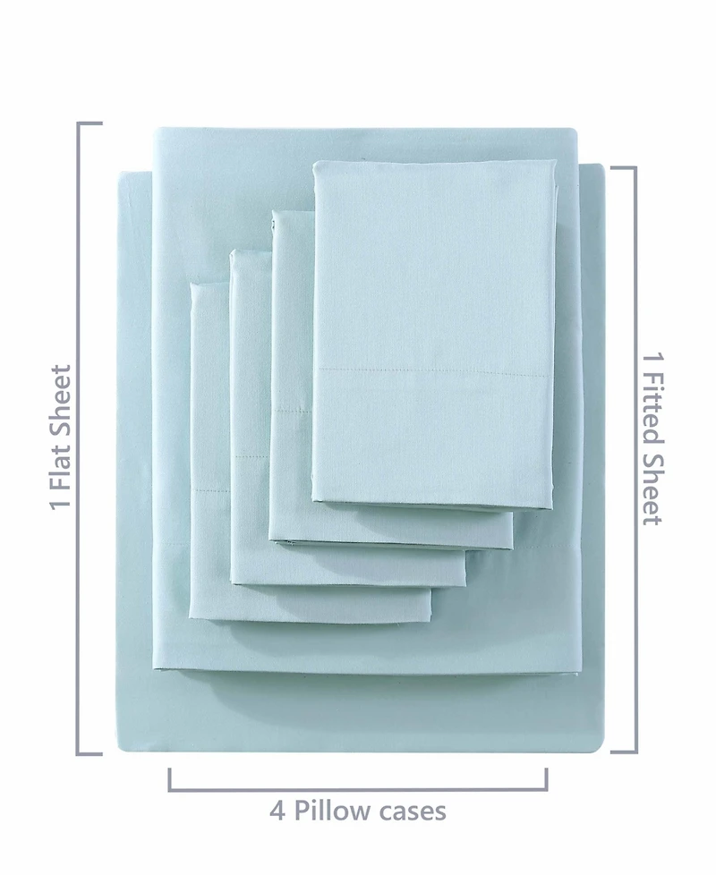 Closeout! Tommy Bahama Home Solid 1000-Thread Count Cotton Blend Sateen 6 Piece Sheet Set