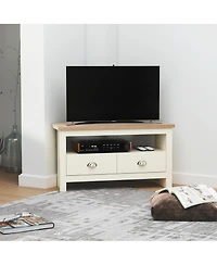 Homcom Tv Entertainment Corner Organizer Sd Storage Cabinet, Tv Up To 50"