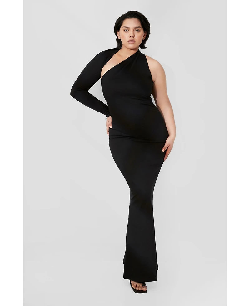 Marcella Plus Size Manhattan One Shoulder Gown