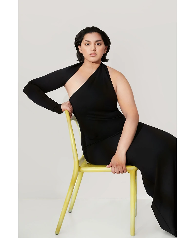 Marcella Plus Size Manhattan One Shoulder Gown