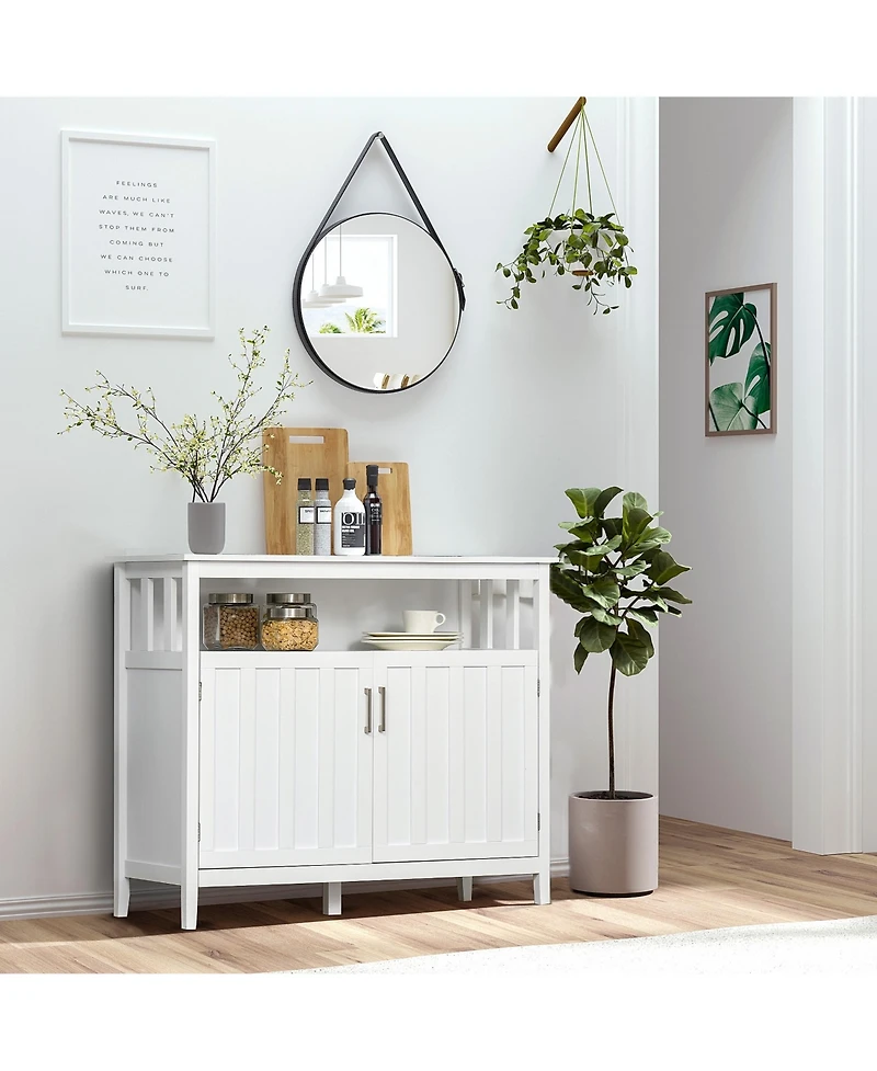 Homcom Hallway Sideboard Buffet Storage Cenza w/ Open Shelf & Cabinet,
