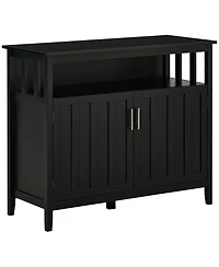 Homcom Kitchen Sideboard, Buffet Cabinet with 2 Doors, and Adjustable Shelves for Dining Room, Black
