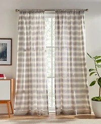 Tommy Hilfiger Whelan Stripe Pole Top Dusty 2 Piece Curtain Panel Collection