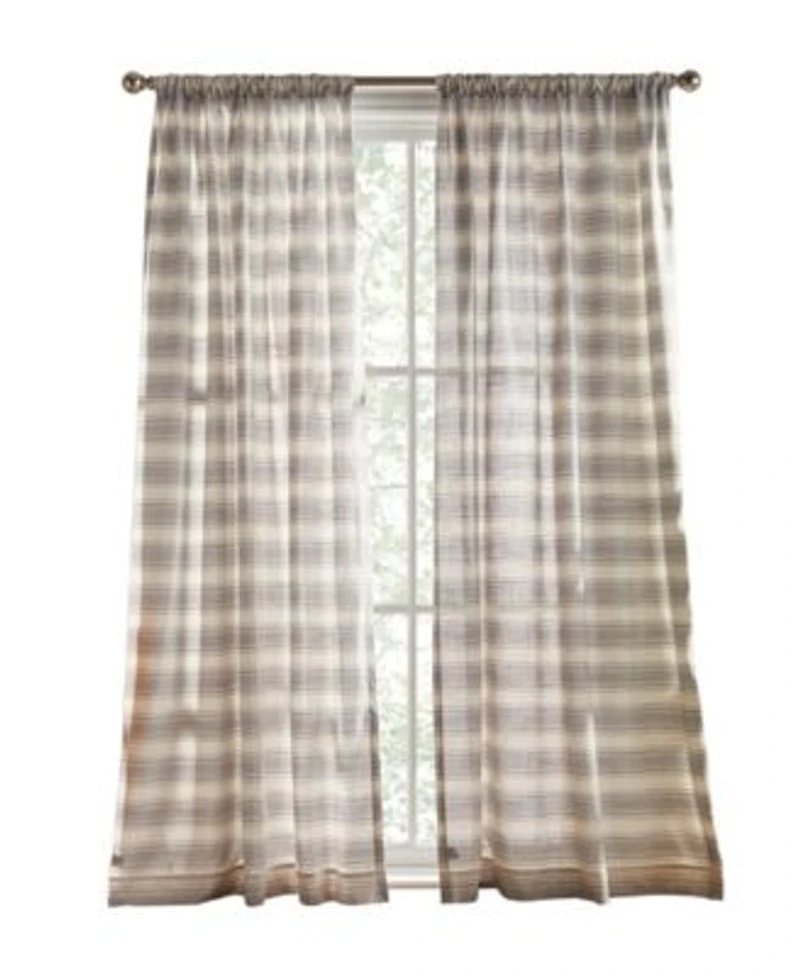 Tommy Hilfiger Whelan Stripe Pole Top Dusty 2 Piece Curtain Panel Collection
