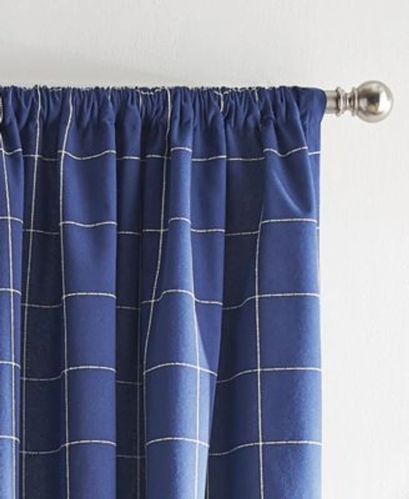 Tommy Hilfiger Big Check Pole Top Blackout 2 Piece Curtain Panel Collection