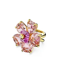 Swarovski Crystal Flower Pink Florere Cocktail Ring