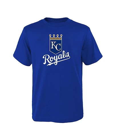Big Boys and Girls Royal Kansas City Royals Logo Primary Team T-shirt