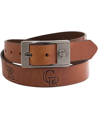 Men's Colorado Rockies Brandish Leather Belt