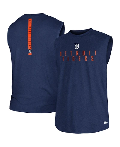Men's New Era Navy Detroit Tigers Team Muscle Tank Top