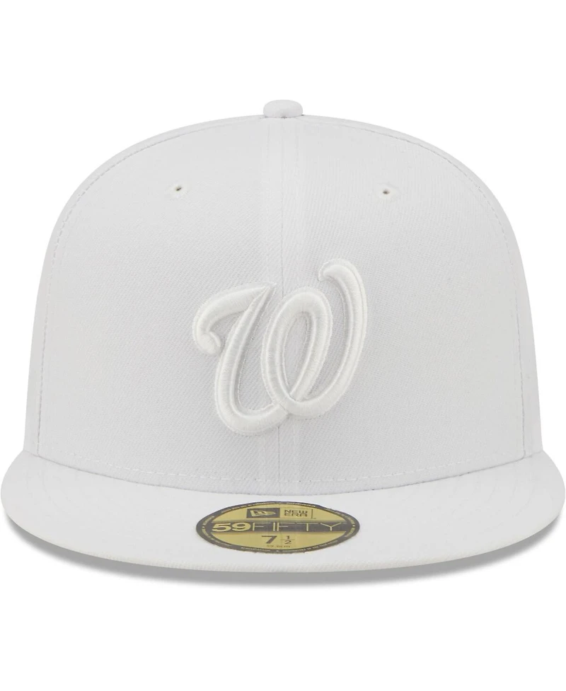 Men's New Era Washington Nationals White on 59FIFTY Fitted Hat