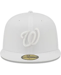 Men's New Era Washington Nationals White on 59FIFTY Fitted Hat