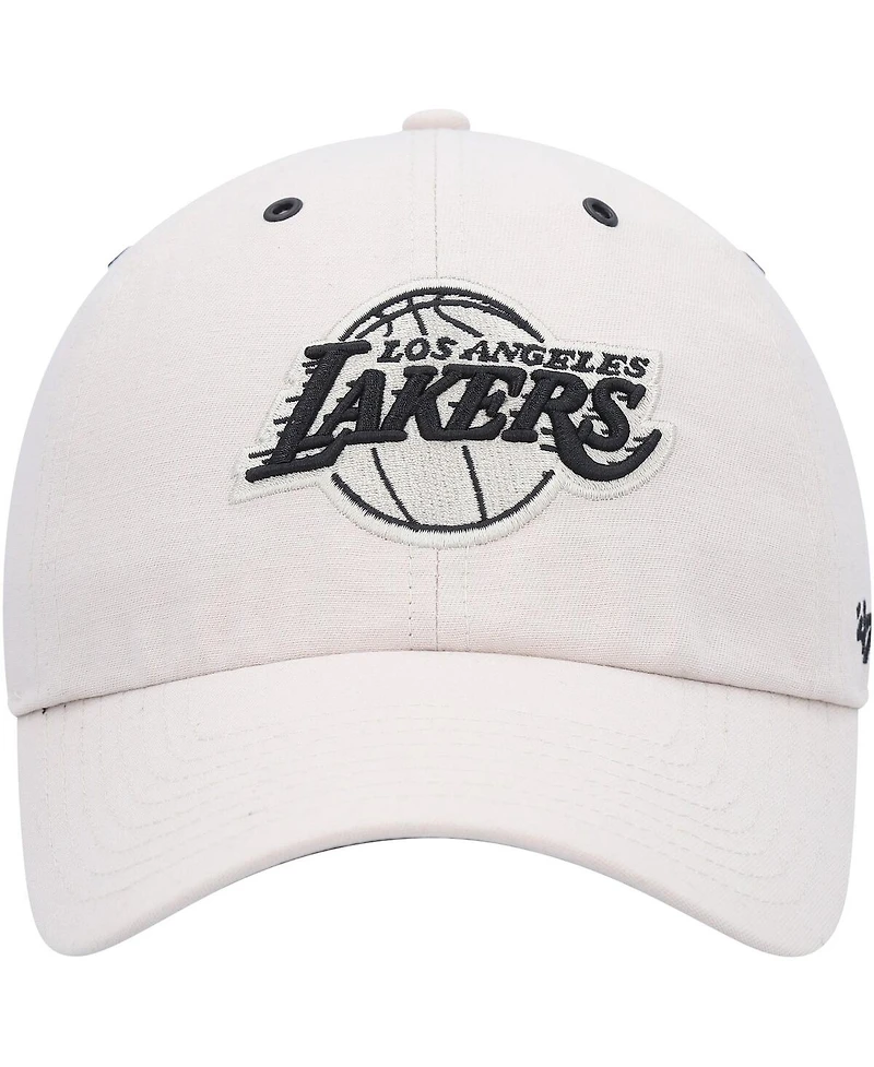 Men's '47 Brand Cream Los Angeles Lakers Lunar Clean Up Adjustable Hat