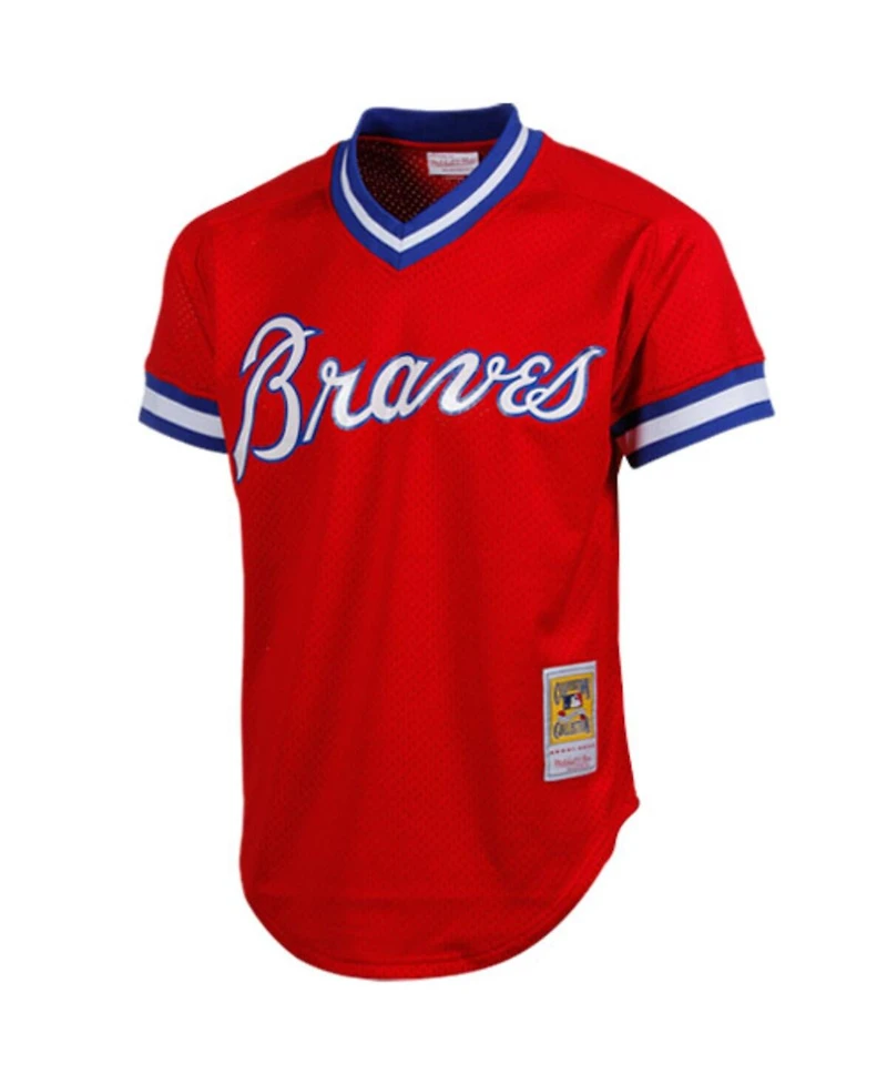 Men's Mitchell & Ness Dale Murphy Red Atlanta Braves 1980 Authentic Cooperstown Collection Mesh Batting Practice Jersey