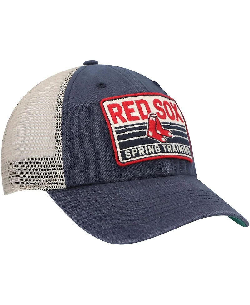 Men's '47 Brand Navy, Tan Boston Red Sox Four Stroke Clean Up Trucker Snapback Hat