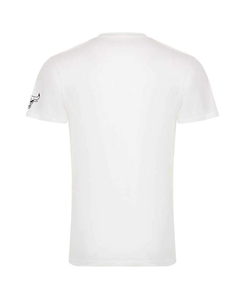 Men's and Women's Sportiqe White Chicago Bulls 1966 Collection Bingham T-shirt