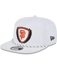 Men's New Era White San Francisco Giants Golfer Tee 9FIFTY Snapback Hat