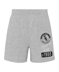 Toddler Boys and Girls White, Heather Gray Chicago White Sox Two-Piece Groundout Baller Raglan T-shirt and Shorts Set
