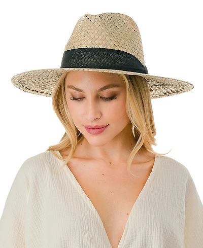 Marcus Adler Trim Detail with Straw Panama Hat