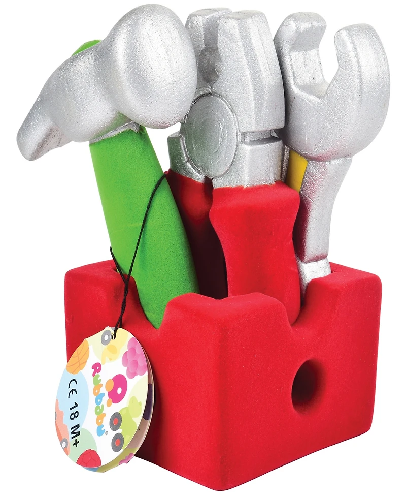 Rubbabu Pretend Play Tool Set 4 Piece Set With Caddy