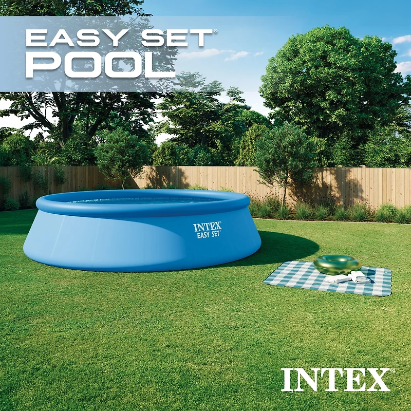 Intex 26175EH 18' x 48" Inflatable Round Outdoor Above Ground Swimming Pool Set