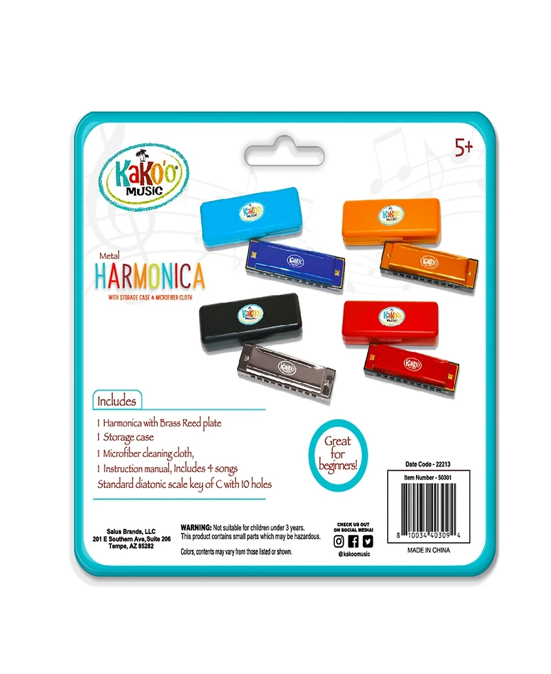 KaKo'o Music Classic Orange Metal Harmonica