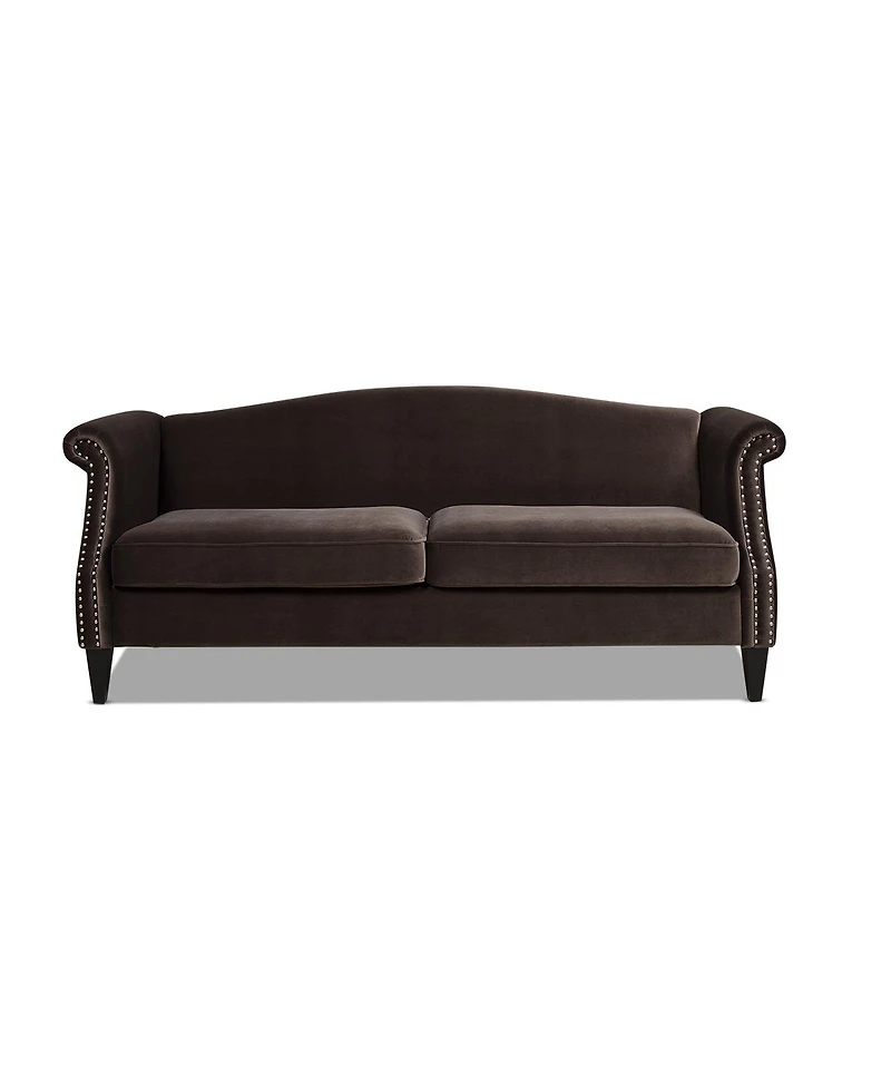 Jennifer Taylor Home Elaine 77" Camel Back Sofa with Nailhead Accents