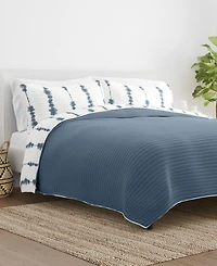 ienjoy Home Shibori Reversible 3-Pc. Lightweight Quilt Set, King/California King