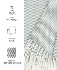 ienjoy Home Herringbone Fringed Throw, 60" x 50"